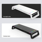 ICE COOREL T1 Monitor Increased Rack Foldable Laptop Stand With RGB Lighting & 4xUSB Expansion Interface – Durable Build, Easy to Use