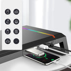 ICE COOREL T1 Monitor Increased Rack Foldable Laptop Stand With RGB Lighting & 4xUSB Expansion Interface – Durable Build, Easy to Use