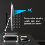 ICE COOREL T1 Monitor Increased Rack Foldable Laptop Stand With RGB Lighting & 4xUSB Expansion Interface – Durable Build, Easy to Use