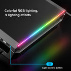 ICE COOREL T1 Monitor Increased Rack Foldable Laptop Stand With RGB Lighting & 4xUSB Expansion Interface – Durable Build, Easy to Use