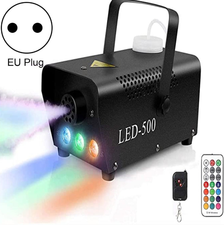 ZQ-B317 500W LED Full Color Remote Control Fog Machine Color Smoke Generator Stage Lighting Bar Lighting, EU Plug – Durable Build, Easy to Use EU Plug