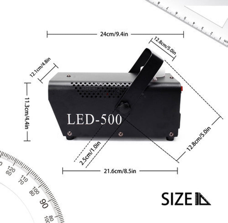 ZQ-B317 500W LED Full Color Remote Control Fog Machine Color Smoke Generator Stage Lighting Bar Lighting, EU Plug – Durable Build, Easy to Use
