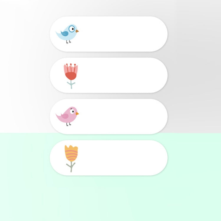 Thermal Label Paper Cosmetic Sticker Bottled Name Sticker For NIIMBOT D11 Printer, Transparent Sticker, Love, Cute Paradise, Birds and Flowers – Waterproof Birds and Flowers