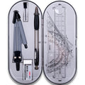 9-Piece Student Drawing & Geometry Set – Compass, Rulers, Protractor & Mechanical Pencil Default Title