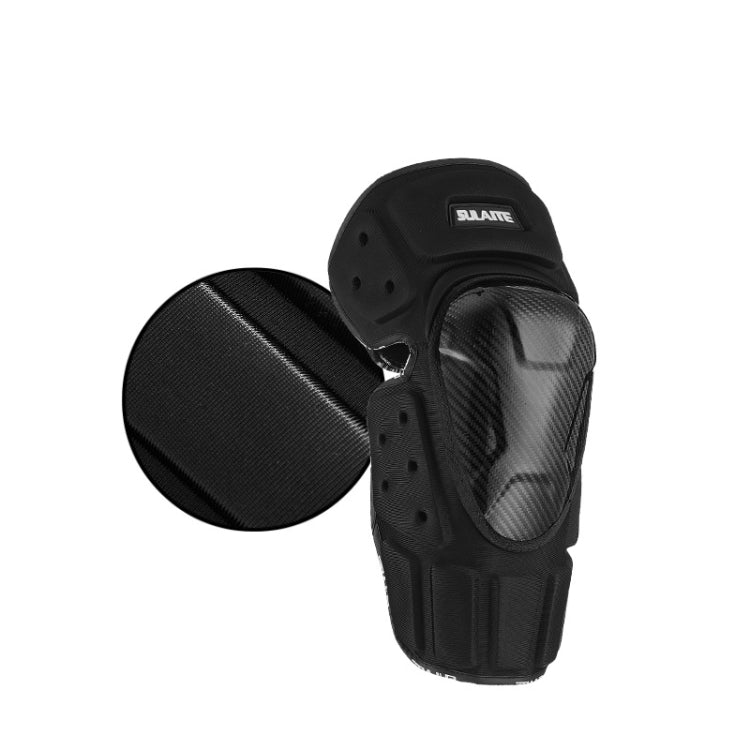 SULAITE Off-Road Motorcycle Windproof Warmth Drop-Proof Breathable Carbon Fiber Protective Gear, Knee Pads+Elbow Pads, Knee Pads – Waterproof, Wear-resistant