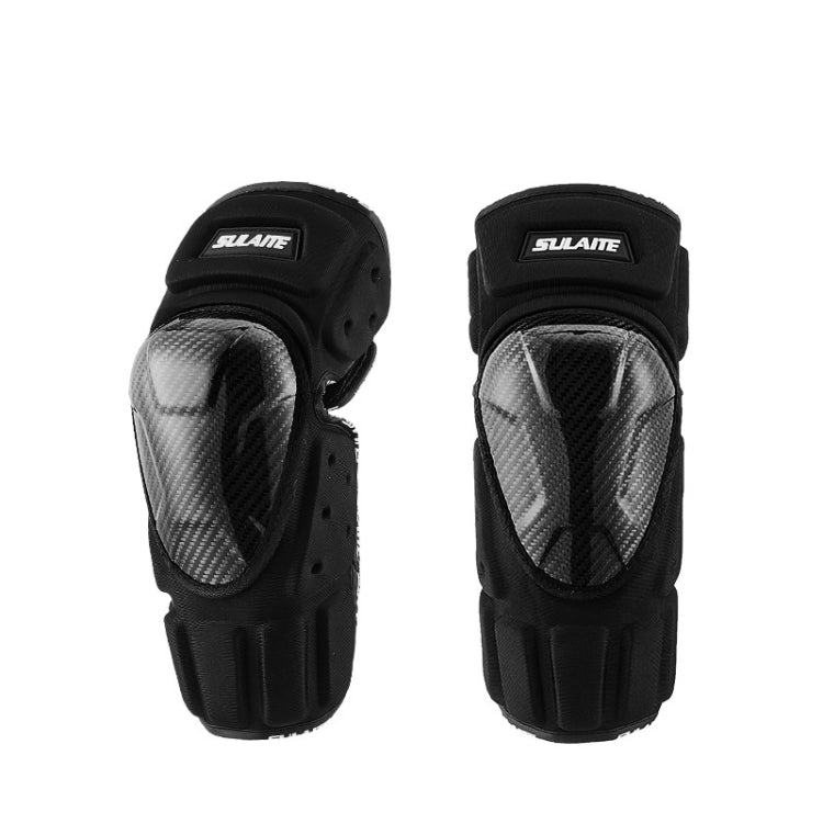 SULAITE Off-Road Motorcycle Windproof Warmth Drop-Proof Breathable Carbon Fiber Protective Gear, Knee Pads+Elbow Pads, Knee Pads – Waterproof, Wear-resistant Knee Pads