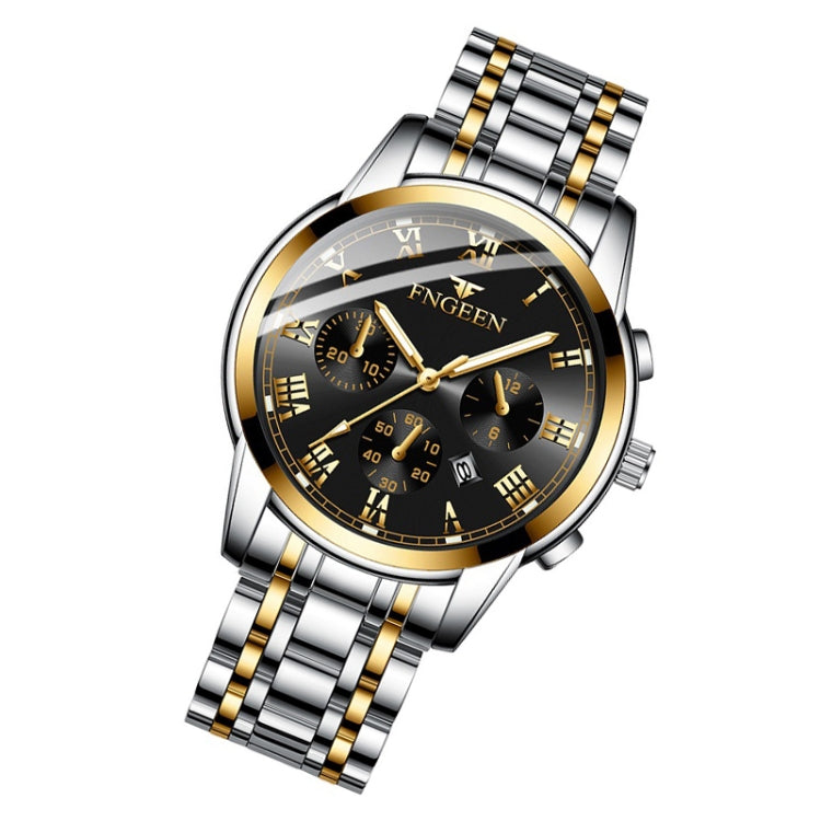FNGEEN 4006 Men Automatic Mechanical Watch Waterproof Quartz Watch, Gold Blue Surface, Gold Black Surface, Gold White Surface, White Steel White Surface, White Steel Black Surface, White Steel Blue Surface, Black Steel Black Surface...