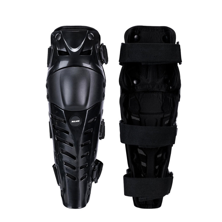 SULAITE Motorcycle Outdoor Riding Anti-Fall Protective Gear Knee Pads, Black, Black Red