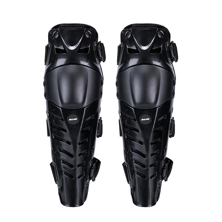 SULAITE Motorcycle Outdoor Riding Anti-Fall Protective Gear Knee Pads, Black, Black Red Black