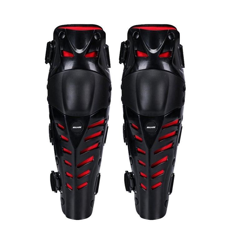 SULAITE Motorcycle Outdoor Riding Anti-Fall Protective Gear Knee Pads, Black, Black Red – Durable Build, Easy to Use Black Red