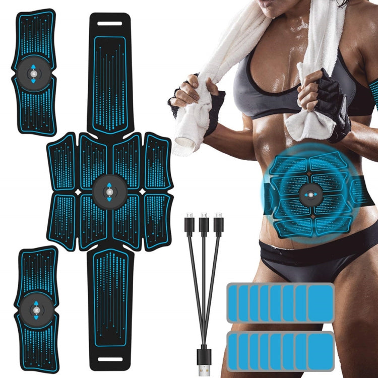 8-Piece Lazy Abdomen Fitness Massager Rechargeable Home Fitness Belt Abdominal Muscle Stickers, 8-Piece Fitness Massager 8-Piece Fitness Massager