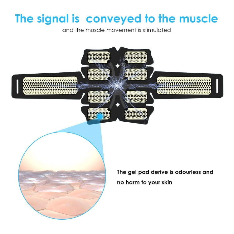 8-Piece Lazy Abdomen Fitness Massager Rechargeable Home Fitness Belt Abdominal Muscle Stickers, 8-Piece Fitness Massager