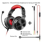 OneOdio Headset Game Anchor Wire Headset, With Bluetooth (Black & Red) – Bluetooth