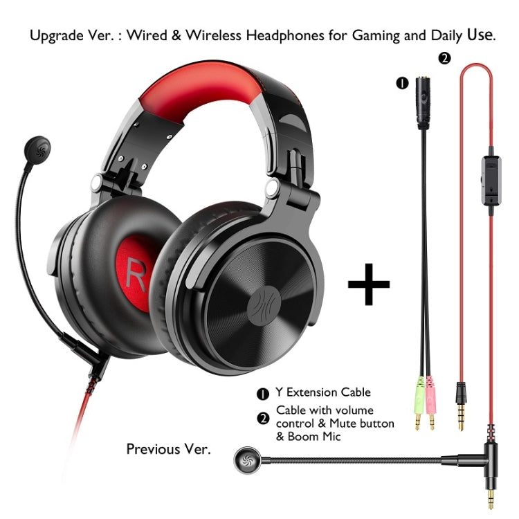OneOdio Headset Game Anchor Wire Headset, With Bluetooth (Black & Red) – Bluetooth