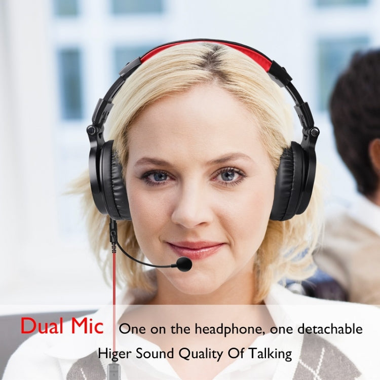 OneOdio Headset Game Anchor Wire Headset, With Bluetooth (Black & Red) – Bluetooth