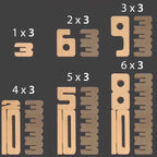 Children Particle Beech Number Building Blocks Children Mathematics Early Education Toy Teaching Aids, Number Building Blocks(32 PCS / Set)