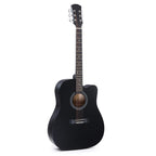 Folk Acoustic Guitar Beginner Training And Teaching Stringed Instruments, 41 Inch (Black), 41 Inch (Sunset Yellow) 41 Inch (Black)
