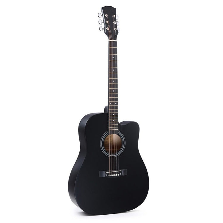 Folk Acoustic Guitar Beginner Training And Teaching Stringed Instruments, 41 Inch (Black), 41 Inch (Sunset Yellow) 41 Inch (Black)