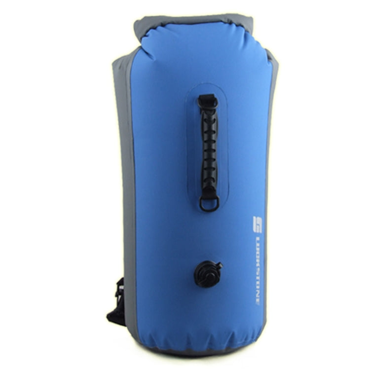 LUCKSTONE 60L Outdoor Rafting And River Tracing Waterproof Backpack Shoulder Bag Inflatable Swimming Bag Tote Bucket Bag, 60L 60L Blue