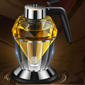 Diamond Oil Can Glass Dustproof Vinegar Oil Bottle One-Click Multi-Purpose Kitchen Seasoning Bottle, Diamond Oil Can Diamond Oil Can