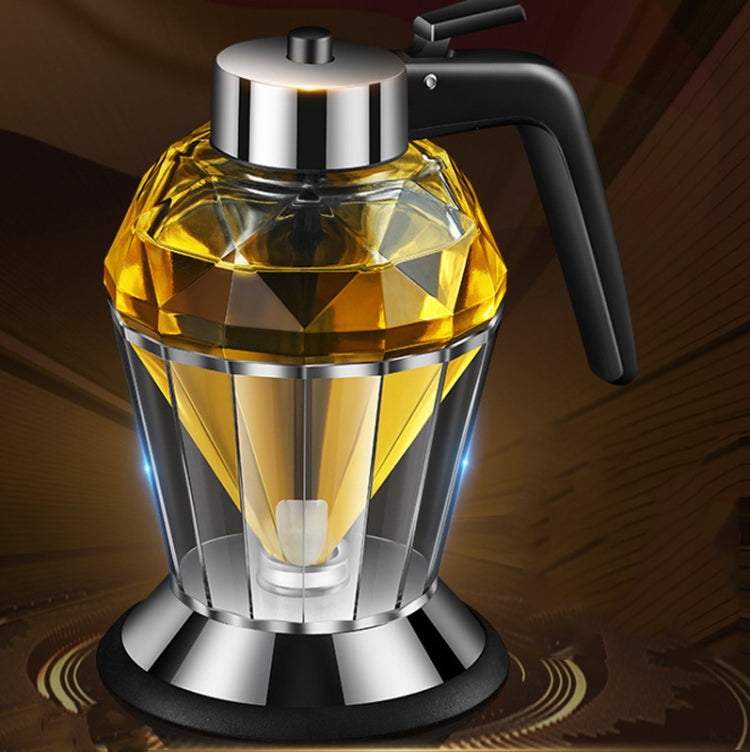 Diamond Oil Can Glass Dustproof Vinegar Oil Bottle One-Click Multi-Purpose Kitchen Seasoning Bottle, Diamond Oil Can Diamond Oil Can