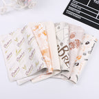 100 Sheets / Pack Cake Greaseproof Paper Baking Packaging Plate Paper Hamburger Paper, Colour: Classical Newspaper, Classical Newspaper, Color Pastry, Orange Tower, White English, Coffee English, Wheat English, Pure White, Thick Kraft Paper, Gray...