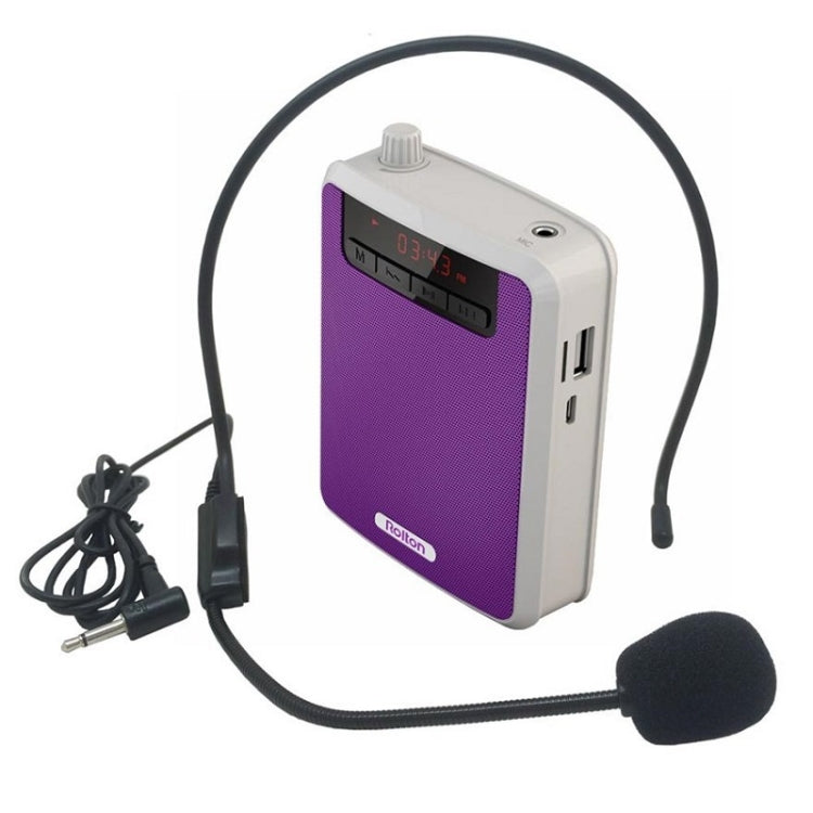 Rolton K300 Portable Voice Amplifier Supports FM Radio/MP3, Purple, Green, Black, Orange Purple