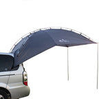 LADUTA Outdoor Self-Driving Tour Barbecue Camping Car Side Tent Car Tail Extension Tent Supplies, Grey Blue, Painted Silver Grey Blue