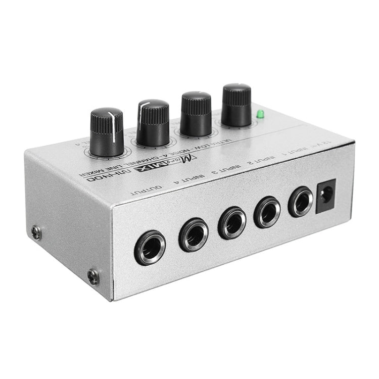 Mini Karaoke Audio Mixer4 Channel Line Mono Microphone Sound Mixing Amplifier For Family KTV Default Title