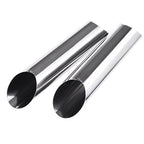 20 PCS Oblique Double-Head Stainless Steel Large Spiral Tube Non-Stick Croissant Mold Croissant Tool, 20 PCS Croissant Tool