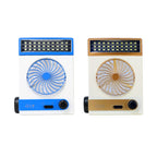 Four-In-One Solar Fan With Lamp Flashlight Function,CN Plug, Golden, Blue