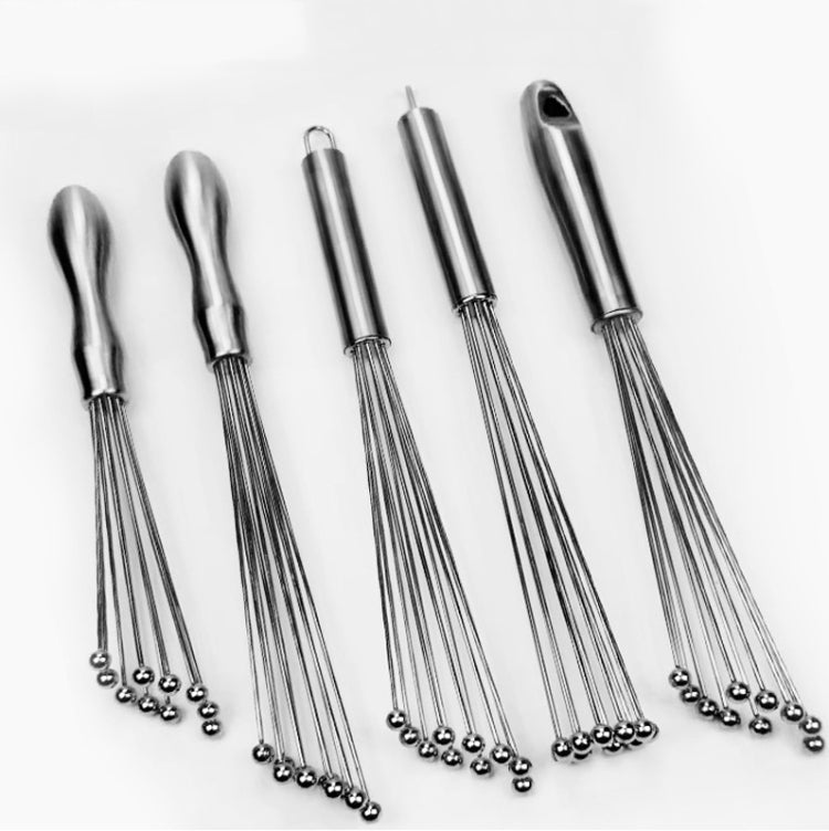 Manual Whisk Stainless Steel Glass Bead Egg Whisk Kitchen Household Hand-Held Baking Tools Type A 12 Inch, Type A 12 Inch, Type A 10 Inch, Type B 12 Inch, Type B 10 Inch, Type C 12 inch, Type C 10 Inch