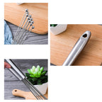 Manual Whisk Stainless Steel Glass Bead Egg Whisk Kitchen Household Hand-Held Baking Tools Type A 12 Inch, Type A 12 Inch, Type A 10 Inch, Type B 12 Inch, Type B 10 Inch, Type C 12 inch, Type C 10 Inch