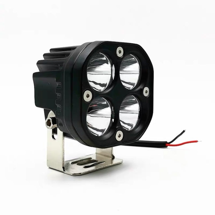 40W White Light Motorcycle LED Spotlight Headlight Car Front Bumper Light Off-Road Vehicle Modified Roof Light, White Light White Light