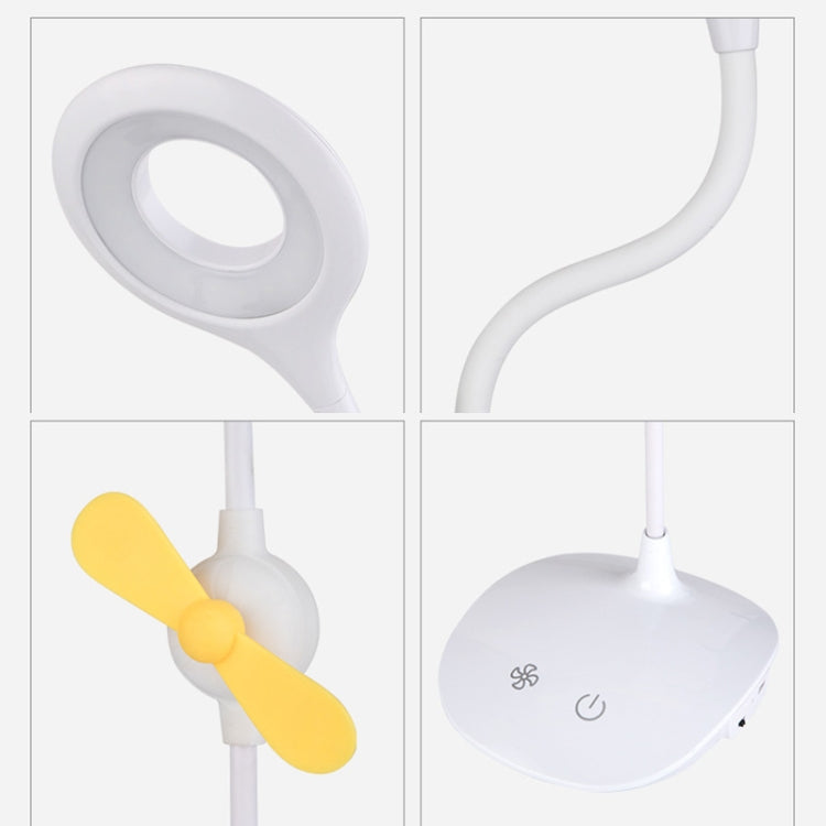 WS-8010 LED Fan Desk Lamp Bedside Desk USB Folding Desk Lamp, Water Drop, Ring, Pen Holder White Fan Blade, Pen Holder Yellow Fan Blade, Pen Holder Blue Fan Blade, Pen Holder Green Fan Blade – Durable Build, Easy to Use
