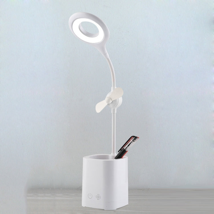 WS-8010 LED Fan Desk Lamp Bedside Desk USB Folding Desk Lamp, Water Drop, Ring, Pen Holder White Fan Blade, Pen Holder Yellow Fan Blade, Pen Holder Blue Fan Blade, Pen Holder Green Fan Blade – Durable Build, Easy to Use Pen Holder White Fan Blade