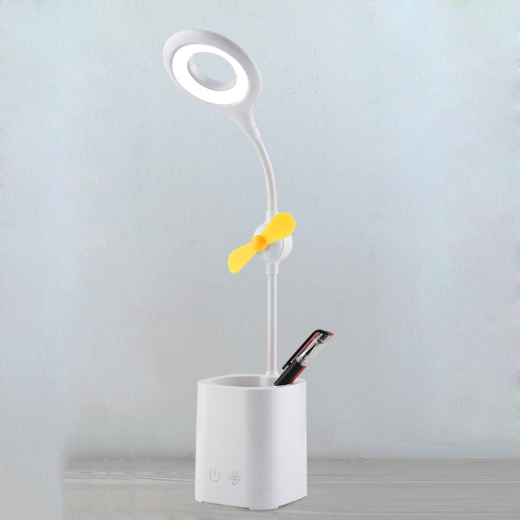 WS-8010 LED Fan Desk Lamp Bedside Desk USB Folding Desk Lamp, Water Drop, Ring, Pen Holder White Fan Blade, Pen Holder Yellow Fan Blade, Pen Holder Blue Fan Blade, Pen Holder Green Fan Blade – Durable Build, Easy to Use Pen Holder Yellow Fan Blade