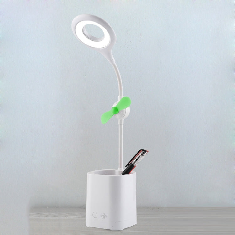 WS-8010 LED Fan Desk Lamp Bedside Desk USB Folding Desk Lamp, Water Drop, Ring, Pen Holder White Fan Blade, Pen Holder Yellow Fan Blade, Pen Holder Blue Fan Blade, Pen Holder Green Fan Blade – Durable Build, Easy to Use Pen Holder Green Fan Blade