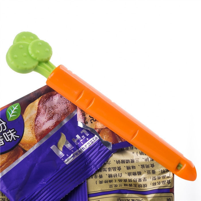 5 Sets Carrot Sealing Clip Food Bag Sealing Clip With Magnet Box, Carrot Sealing Clip – Durable Build, Easy to Use