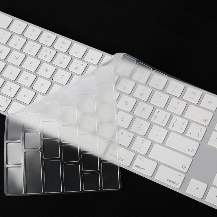 T17606 Computer Keyboard Film Transparent TPU Nano Long Keyboard Protective Film – Waterproof, TPU, Non-slip, For iMac 2017 Magic Keyboard(with Number Model)