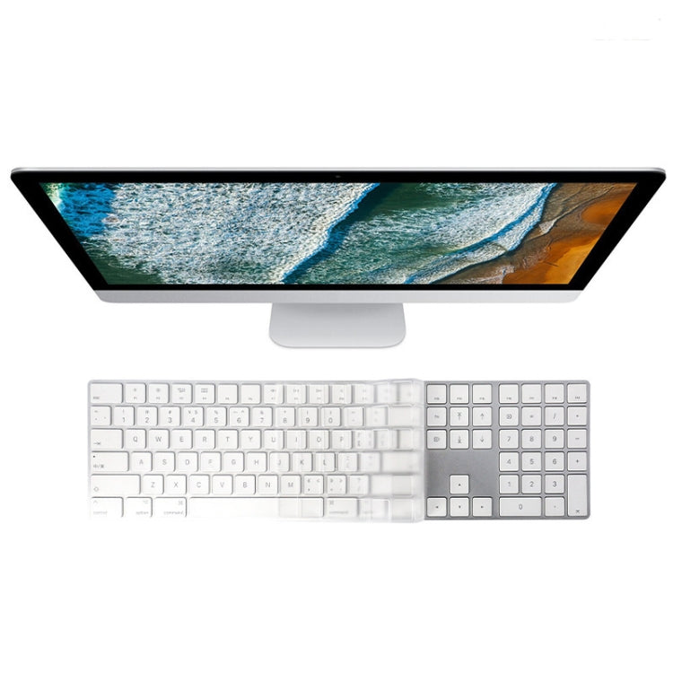 T17606 Computer Keyboard Film Transparent TPU Nano Long Keyboard Protective Film – Waterproof, TPU, Non-slip, For iMac 2017 Magic Keyboard(with Number Model)