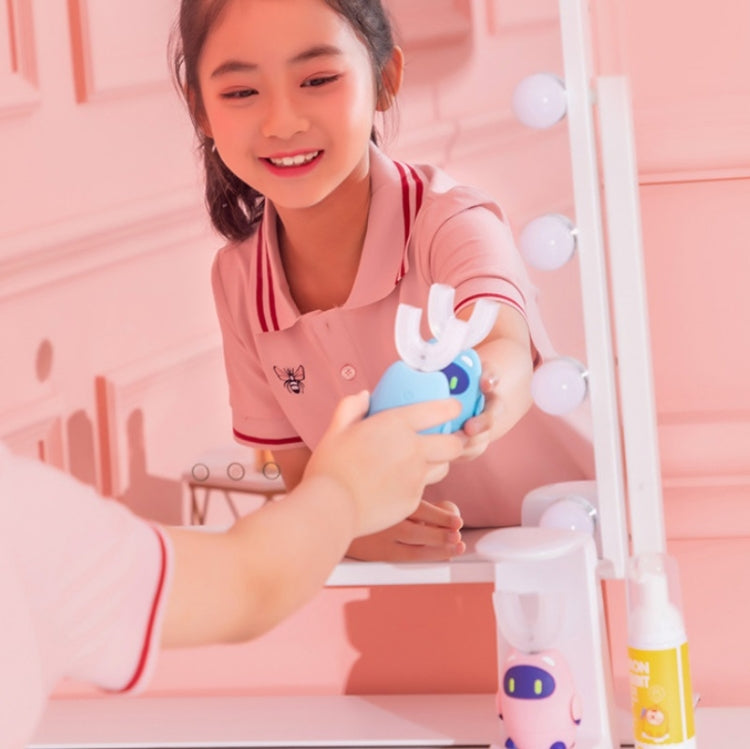 Lanbeibei Children U-Shaped Automatic Electric Toothbrush, 2-6 Years Old Plus Version (Blue), 6-12 Years Old Plus Version (Blue), 2-6 Years Old Home Version (Blue), 6-12 Years Old Home Version (Blue), 2-6 Years Old Plus Version (Pink)... – Waterproof