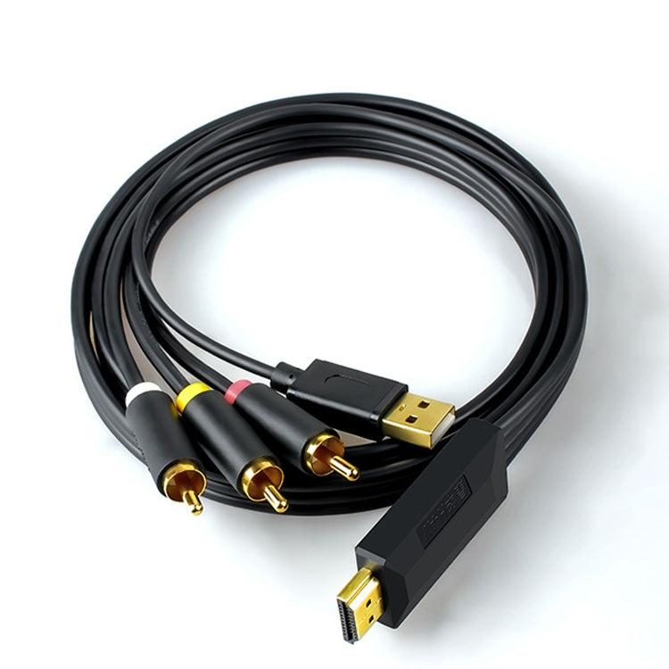 JingHua HDMI-3RCA HDMI To 3RCA Conversion Cable Set-Top TV Projector AV Lotus Converter Cable, 1m, 2m, 3m, 5m – Durable Build, Easy to Use