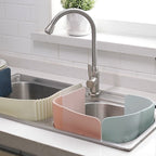 2 PCS Sink Foldable Flaps Kitchen Suction Cup Splash-Proof Flaps, Pink, White, Navy Blue