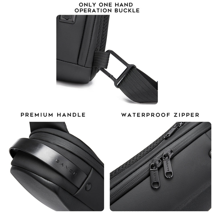 BANGE BG-7256 Men Chest Bag Waterproof EVA Hard Shell Messenger Bag, BANGE BG-7256 – Waterproof, Wear-resistant