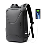 BANEG BG-22188 Fashion Business Anti-Theft Backpack Backpack with External USB Charging Port, Black, Gray