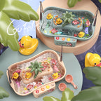 Play House Children Educational Electric Cycle Rotating Fishing Station Summer Water Game Toy Set, Green 6 Ducks, Pink 6 Ducks, Green 3 Fish 3 Ducks, Pink 3 Fish 3 Ducks