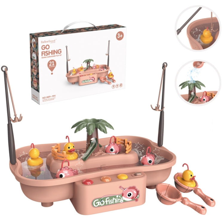 Play House Children Educational Electric Cycle Rotating Fishing Station Summer Water Game Toy Set, Green 6 Ducks, Pink 6 Ducks, Green 3 Fish 3 Ducks, Pink 3 Fish 3 Ducks – Durable Build, Easy to Use Pink 3 Fish 3 Ducks
