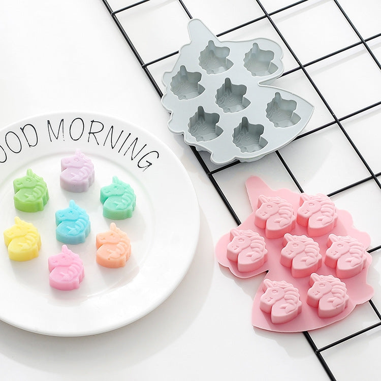 Unicorn Pony Chocolate Candy Cake Baking Silicone Mold Color Random Delivery, Unicorn Pony