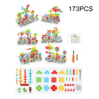Children Screw-Tightening Electric Drill Toy Manual Assembly Toolbox, Style:, 2D Plane + Electric Drill (189 PCS), 3D + Electric Drill (276 PCS), 3D + Electric Drill (316 PCS), 3D + Electric Drill (466 PCS), 2D + Electric Drill + Charger (189 PCS)     ...